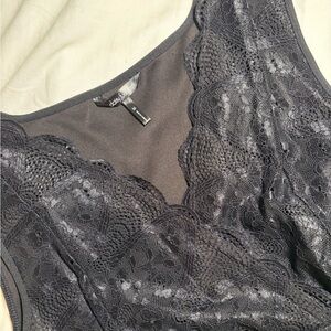 Daisy Fuentes Black Lace Midi Dress